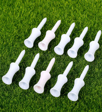 Load image into Gallery viewer, 1000 White PLASTIC STEP GOLF TEES Medium (54 mm) - Pro Shop Special - Hi Quality