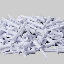 Load image into Gallery viewer, 1000 White PLASTIC STEP GOLF TEES Medium (54 mm) - Pro Shop Special - Hi Quality