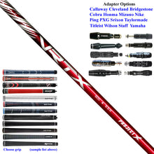 Load image into Gallery viewer, Project X VRTX Red 50 & 60 Graphite Wood Shafts - with Adapter & Grip Fitted