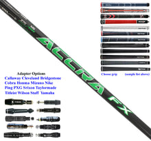Load image into Gallery viewer, Accra FX 3.0 Green Graphite Wood Shafts - Brand New with Grip and adapter