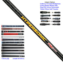 Load image into Gallery viewer, SK Fiber Hypersonic Graphite Golf Shafts, Satin Black with adapter and grip