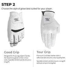 Load image into Gallery viewer, Junior Youth Golf Gloves Boys Girls Kids Left Right Hand - All Sizes -Real Leather