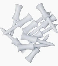Load image into Gallery viewer, 1000 White PLASTIC STEP GOLF TEES Medium (54 mm) - Pro Shop Special - Hi Quality