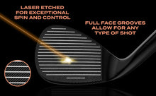 Load image into Gallery viewer, Orlimar Spin Tech Full Face Wedges - Black - Left hand
