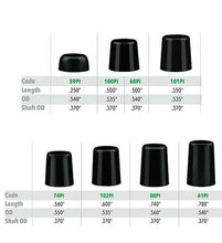 Load image into Gallery viewer, 2 pcs Parallel Iron Golf Ferrules .370 - Black