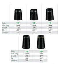 Load image into Gallery viewer, 2 pcs Tapered Trim Ring Ferrules .355"