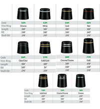 Load image into Gallery viewer, 2 pcs Iron Golf Ferrules .370 inch - With Coloured Trim Ring