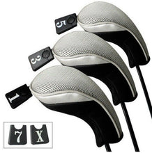 Load image into Gallery viewer, Set of 3 Golf Club Wood Head Covers