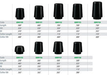 Load image into Gallery viewer, 2 pcs Collared Golf Ferrules - Black - All Sizes