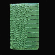 Load image into Gallery viewer, GOLF SCORE CARD HOLDER BLACK &amp; GREEN PU LEATHER Special was $19.90
