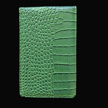 Load image into Gallery viewer, GOLF SCORE CARD HOLDER BLACK &amp; GREEN PU LEATHER
