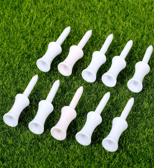 1000 White PLASTIC STEP GOLF TEES Medium (54 mm) - Pro Shop Special - Hi Quality