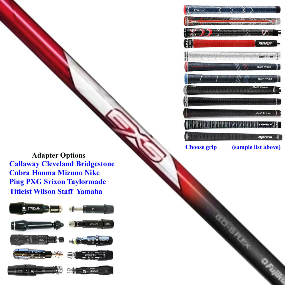 Fujikura EXS (Red) Driver Fairway Wood Golf Shaft - Brand new with adapter and grip