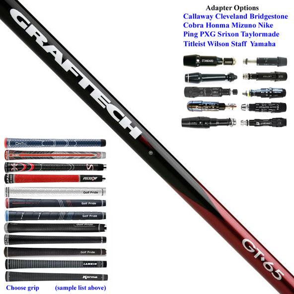 Graftech GT65 Graphite Driver & Fairway Golf Shaft with adapter and gr ...