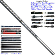 Load image into Gallery viewer, Grafalloy ProLaunch Platinum 65 Graphite Wood Shafts - with adapter &amp; Grip
