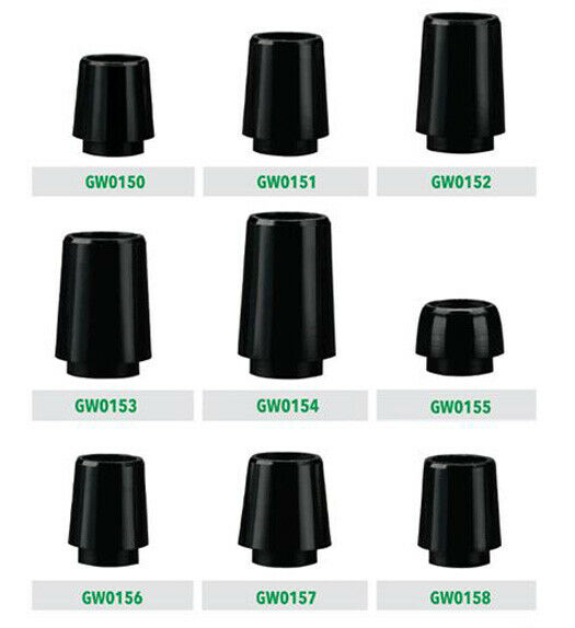 2 pcs Collared Golf Ferrules - Black - All Sizes