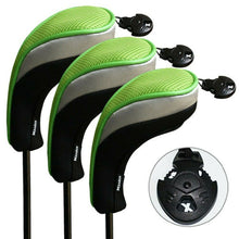 Load image into Gallery viewer, Set of 3 Golf Club Wood Head Covers
