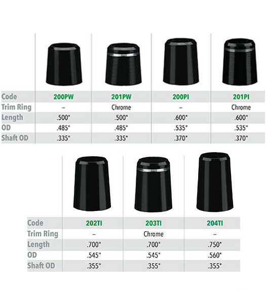 Chamfered Premium Golf Ferrules -All Sizes & Colours