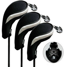 Load image into Gallery viewer, Set of 3 Golf Club Wood Head Covers
