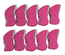 Load image into Gallery viewer, Golf Club Head Covers for Irons with Clear Window to Identify Club. Pack of 10.
