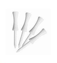 Load image into Gallery viewer, 500 White PLASTIC STEP GOLF TEES LARGE (76 mm)
