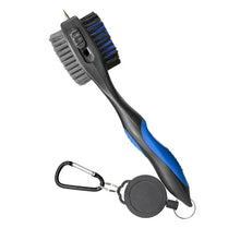 Load image into Gallery viewer, Golf Club Cleaning Brush Double-Side With Keychain and Retractable Zip Line
