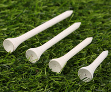 Load image into Gallery viewer, 500 - White Wood / WOODEN GOLF TEES 54 mm
