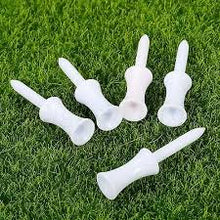 Load image into Gallery viewer, 500 White PLASTIC STEP GOLF TEES Medium (54 mm)
