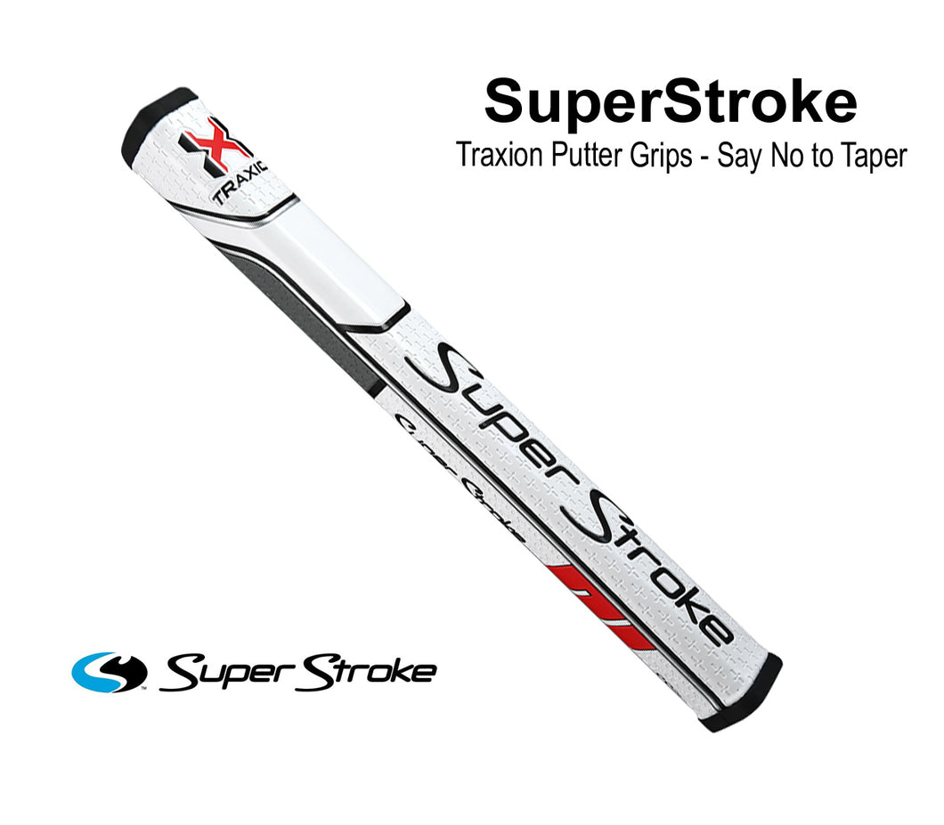 Superstroke Traxion SS2 Square putter grip White/Red/Grey