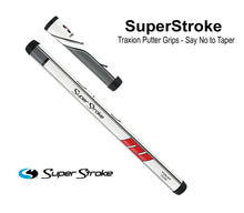 Load image into Gallery viewer, SuperStroke Traxion Two Piece Putter Grip - White/Red/Grey
