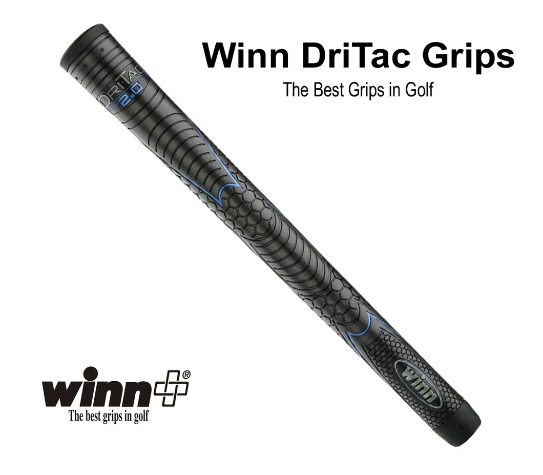 Winn Dri Tac 2.0 Golf Grips - Ladies, Standard, Mid & Jumbo Size